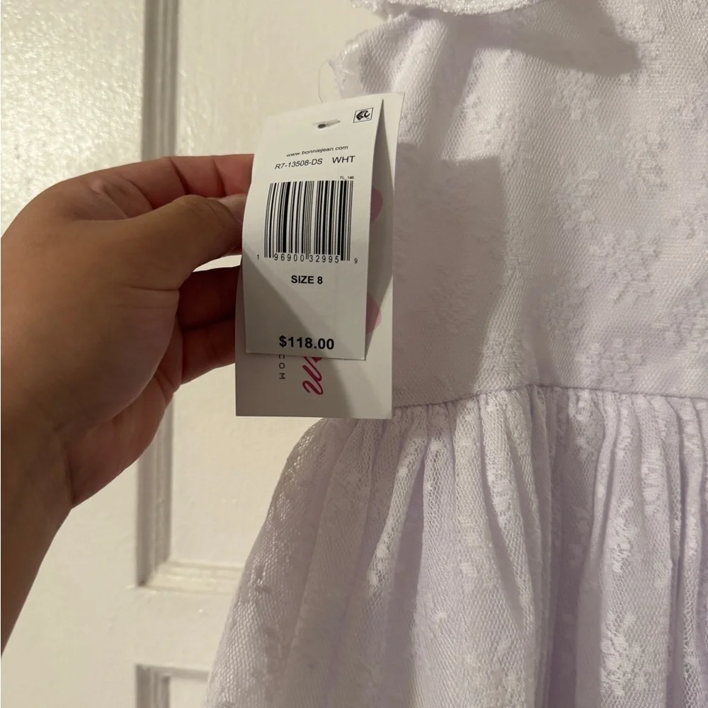 NEW Baptism Flower Girl First Communion Formal Girls White Dress sz8 $118
